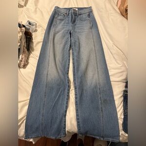 Evereve Blue Wide-Leg Jeans